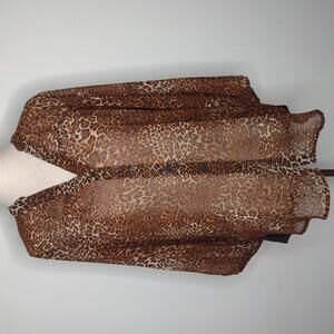 NWT Cooper & Ella Women's Leopard Print Blouse Size Small